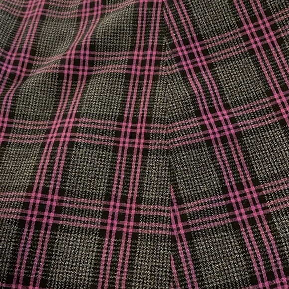 Lane‎ Bryant Women’s Slacks  20R plaid gray & purple Zipper expanded waistband . - Picture 12 of 13